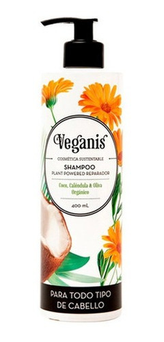 Veganis Shampoo Plant Powered Reparador Coco Calendula 400ml