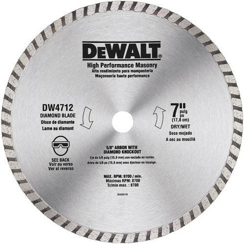 Rueda Corte Diamante Dewalt Hoja De Sierra Circular De 7 Pul