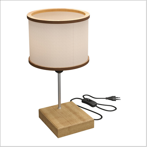 Luz Ofertamo cor marrom-claro com tela de cor bege 127V 35.5cm X 22.5cm X 19.7cm em diâmetro