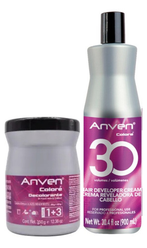 Kit Decolorante Anven Rosa 