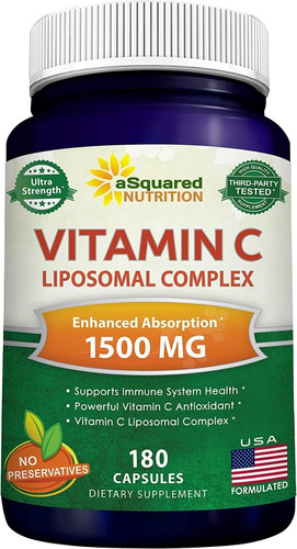 Vitamina C 180 Caps Asquared Nu - Unidad a $1677