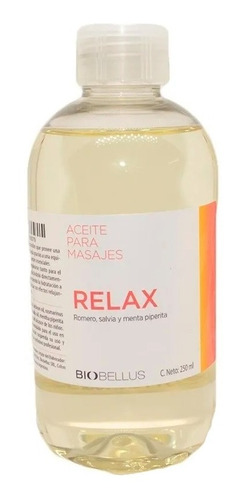 Biobellus Aceite Masajes Relax Romero Salvia Menta X 250 Ml
