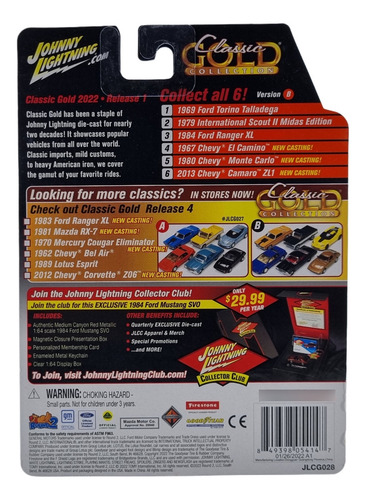 1967 Chevy El Camino Esc. 1:64 Chevrolet Johnny Lightning Negro