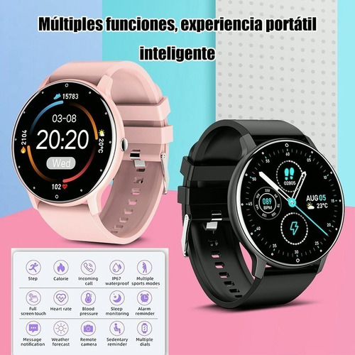 Imagen 2 de 9 de Reloj Inteligente Zl02 1.28'' Pantalla Táctil Bluetooth