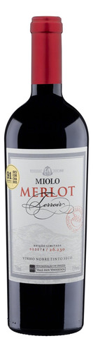 Vinho tinto seco Merlot Miolo 2018 750ml