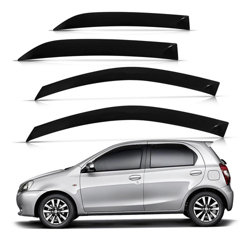 Imagem 1 de 4 de Calha De Chuva Etios Hatch E Sedan 2012 13 14 15 16 4 Portas