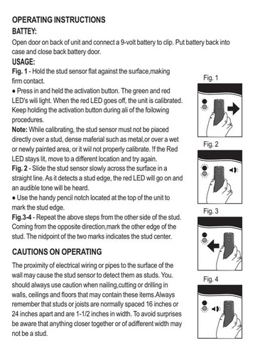 Buscador Portátil De Pared Con Sensor De Espesor Con Sensor