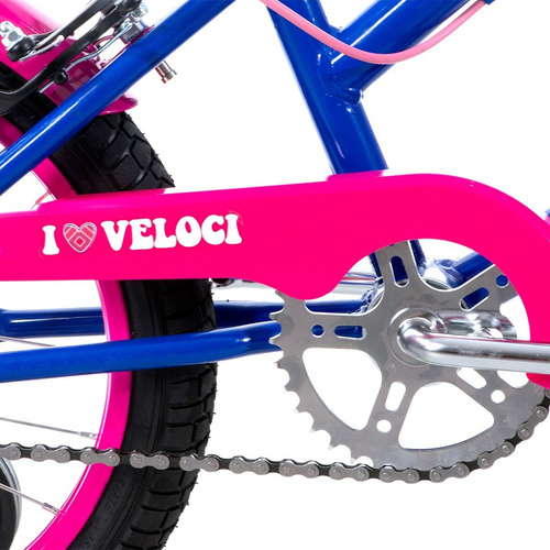 Bicicleta Veloci Heart Beat City Rodada 16 Azul Infantil