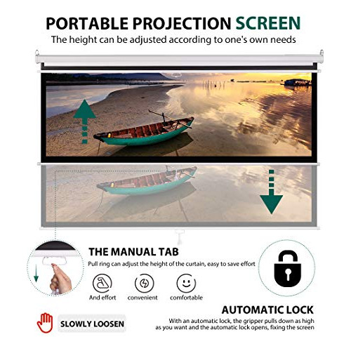 Pantalla De Proyector Manual De 100 Pulgadas Relación ...