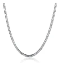 Comprar Cadena Collar Tipo Serpiente Bañado En Plata Unisex