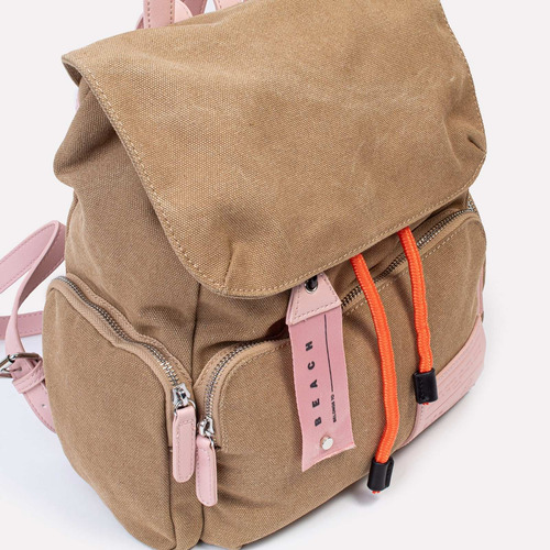 Mochila Urbana Tejido De Algodón Efecto Gastado Isadora