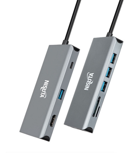 Imagen 2 de 5 de Hub Docking Usb-c 3.1 A Hdmi Vga Red Usb Pd Tarjetas Nsucd3