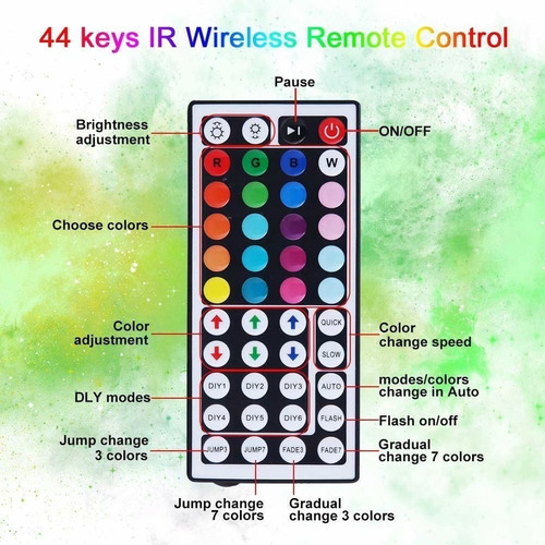 Loo Lámpara De Tira De Luz Led Rgb 20m Con Control Remoto Ir
