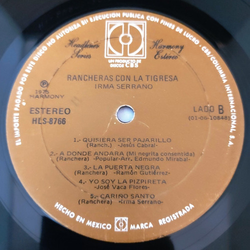 Irma Serrano - Rancheras Con La Tigresa Lp
