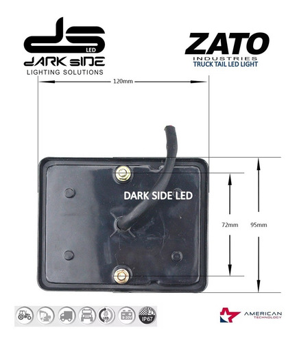 Imagen 3 de 8 de Juego De 2 Faros Led Traseros, 8 Led, 12 Volt