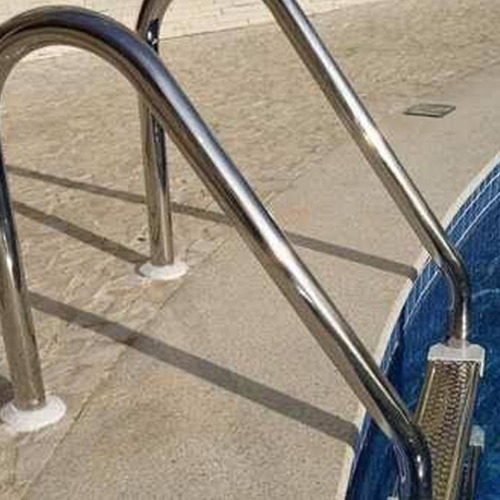 Escada Com 3 Degraus Para Piscina Sodramar Aço Inox