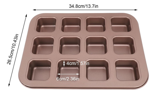 Molde Para Brownie De Acero Al Carbono, Molde Rectangular