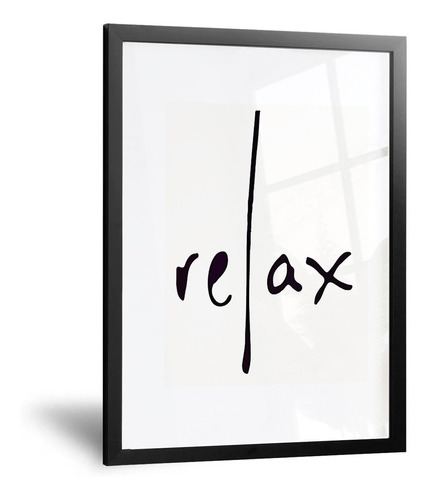 Cuadro Minimalista - Palabra Relax - 60x90  Cm