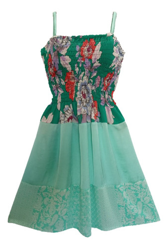 Solero Vestido Strapless Multitalle Verde Claro