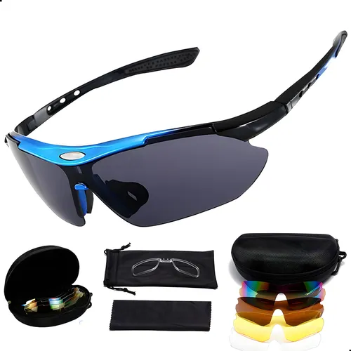comprar Lentes Gafas Deportivos Con 5 Lentes Ciclismo Protección Uv