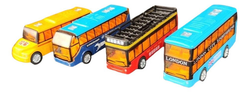 4 Piezas, Escala 1:64, Colección De Autobuses Escolares De