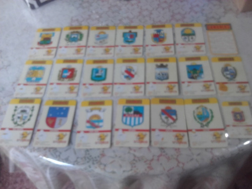 Tarjetas Yerba Canarias Escudos Uruguay Completa