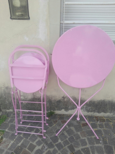 Silla Y Mesa Plegables Quilmes Para Jardín Y Negocio