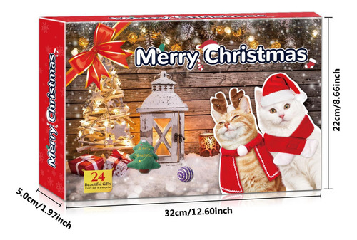 Calendario De Adviento De Navidad Con Juguetes Para Gatos Ca