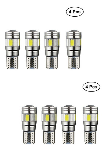 2x T10 6 Led Bombillas De Coche Lateral Backup Error Lámpara