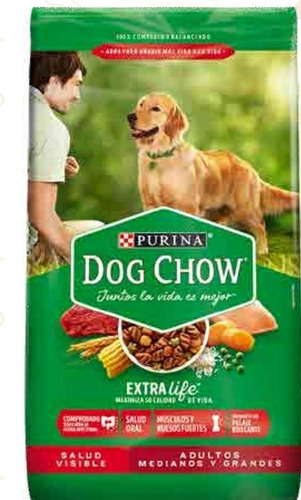 Dog Chow Adulto Raza Mediana Y Grande 8 Kilos 