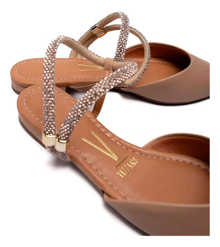 Sapatilha Slingback Feminina Vizzano 1206.100 Com Strass