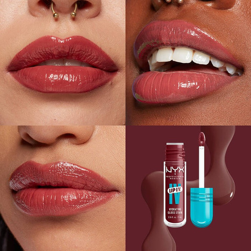Nyx Lip Iv Hydrating Gloss Stain Original Drippin In Rose