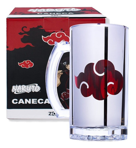 Caneca Chopp Eletrostática Akatsuki | Vermelho | Metalizada