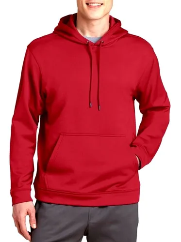 Sudadera lisa con capucha roja niño