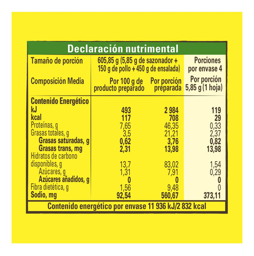 Hoja Sazonadora Jugoso Al Sartén® Finas Hierbas 23.4 G Maggi