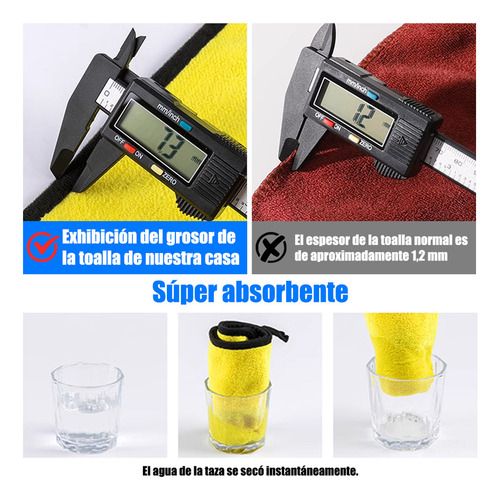 Y Paño Microfibra Auto 10 Pzs 30x40 Y 30x60 Cuidado Del