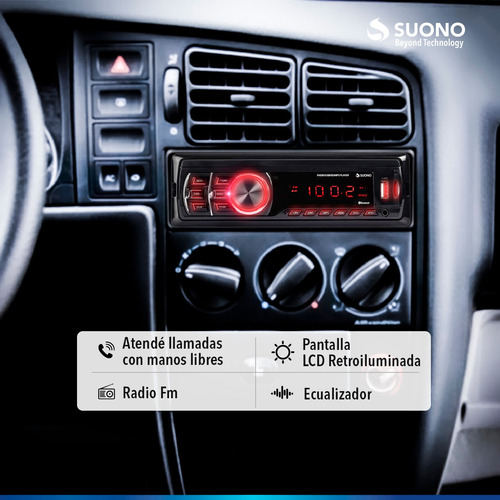 Imagen 6 de 9 de Autoestereo Usb C. Remoto Fm Bluetooth Desmontable Stereo