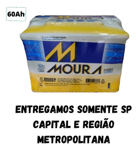 Bateria Moura 60ah - 18 Meses De Garantia