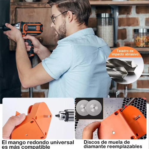 Afilador De Brocas 2-16mm Multiusos Con Disco Reemplazable
