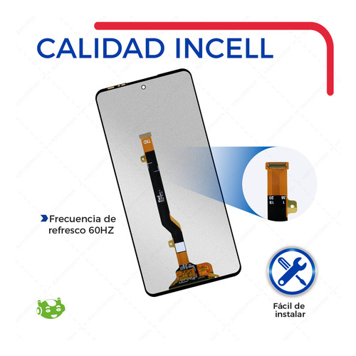 Pantalla Para Hisense V60 H60 Smart Hlte240e H60 Lite Incell Color Negro Slim Company