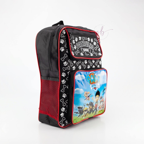 Mochila Infantil Escola Grande Resistente Super Heroi Barata Cor Patrulha Canina