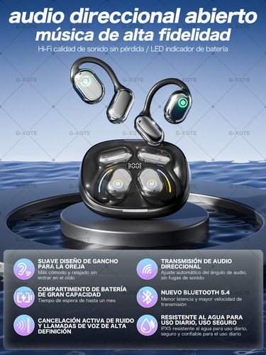 G-XQTE Auriculares bluetooth Audífonos Inalámbricos Impermeables 30días De Autonomía TWS OWS diademas bluetooth para trailero Deportivos