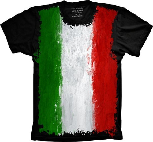 Camiseta Plus Size Bandeira Itália Italy