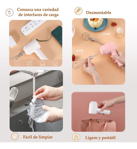 Liquidificador Manual 2 Em 1, Batedeira Elétrica Com