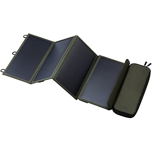 Elecom Nestout - Panel Solar Portátil, Puertos Usb-a Duales,