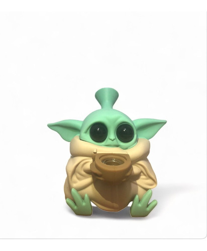Bong Silicona Pipa De Agua Baby Yoda