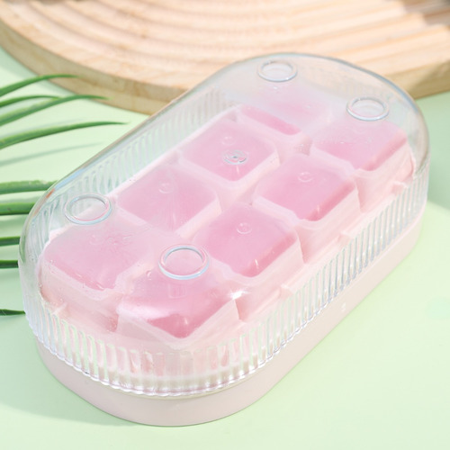 Bandeja Para Cubitos De Hielo De 8 Rejillas, Caja De Hielo D