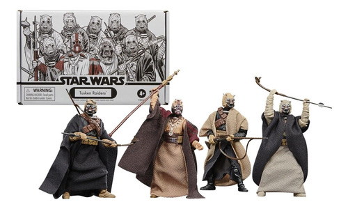 Boneco De Ação Star Wars Tusken Raiders 9,5 Cm, Pacote Com 4
