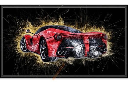 Poster Carro Esportivo 40x70cm Ferrari Para Oficina - Car