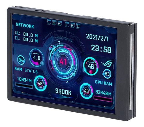 Monitor De Datos De Ordenador Ips Usb Mini Pantalla Cpu Gpu